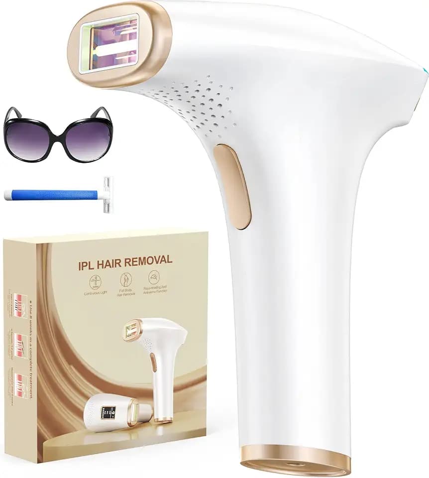 Haarlosy IPL Geräte Haarentfernung Laser - Schmerzfreie Haarentfernungsgerät, 3 Erweiterte Funktionen HR/SC/RA, 9 Stufen, 999,900 Blitzen zu Hause für Frauen, Männer, Achseln, Bikini, Beine, Körper