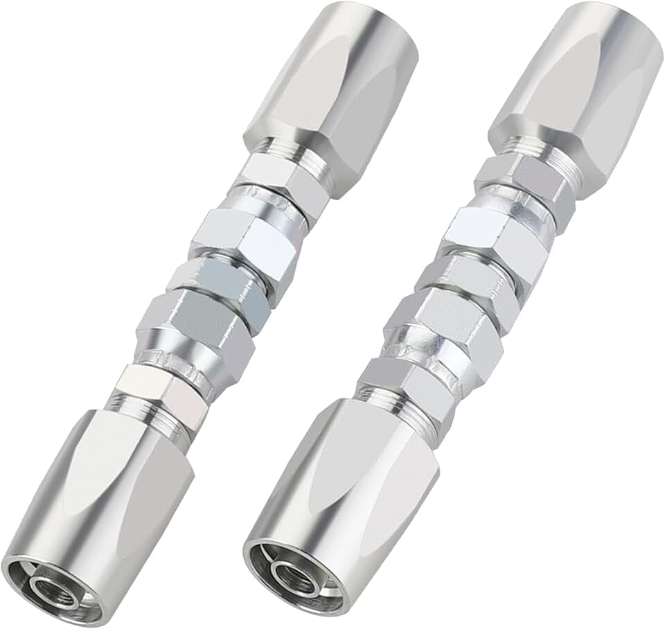 2PCS 1/2'' Reusable Hydraulic Fittings, Size #08 Single Wire Hydraulic Hose Repair Kit