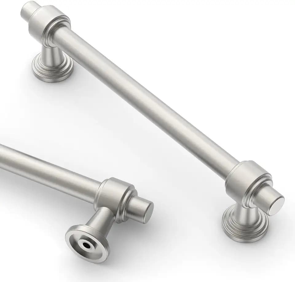 Asidrama 10 Pack 5 Inch(128mm) Brushed Satin Nickel Kitchen Cabinet Handles, Cabinet Pulls Kitchen Cabinet Hardware for Cupboard Drawer Pulls