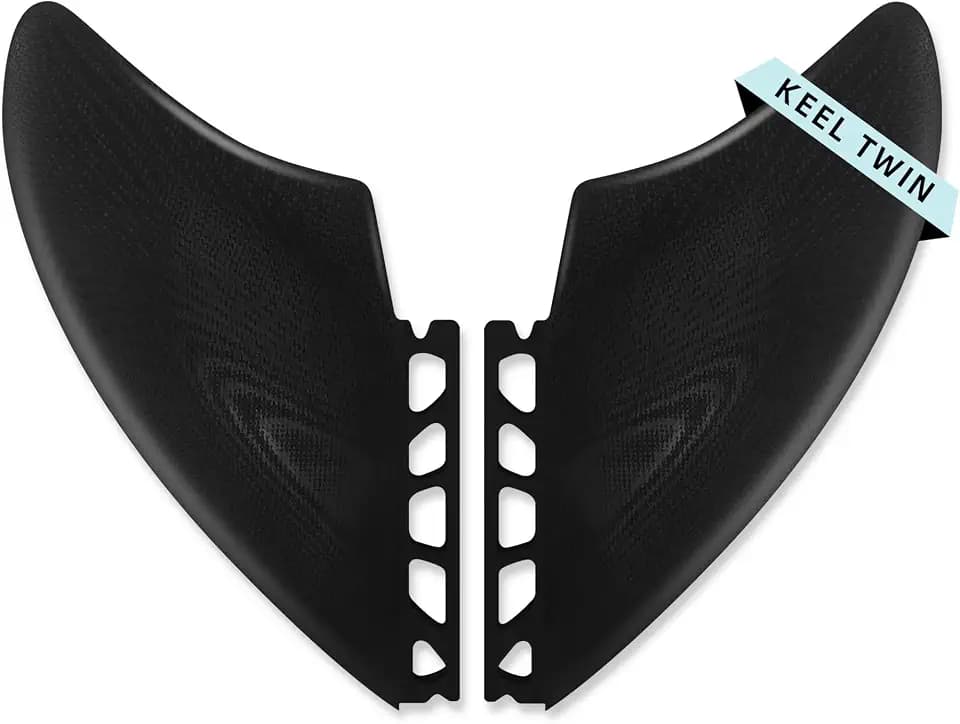 AQUBONA Twin Keel Fins, Single & Dual Tab Fins - Smooth Fiberglass Flex