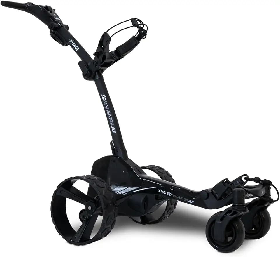 MGI Zip Navigator All Terrain Electric Golf Cart - 36 Hole Battery - Remote Control - (Drink, Umbrella, GPS-Phone)
