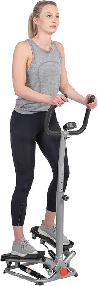 Sunny Health & Fitness Treppensteiger mit Griff für Cardio-Training Zuhause