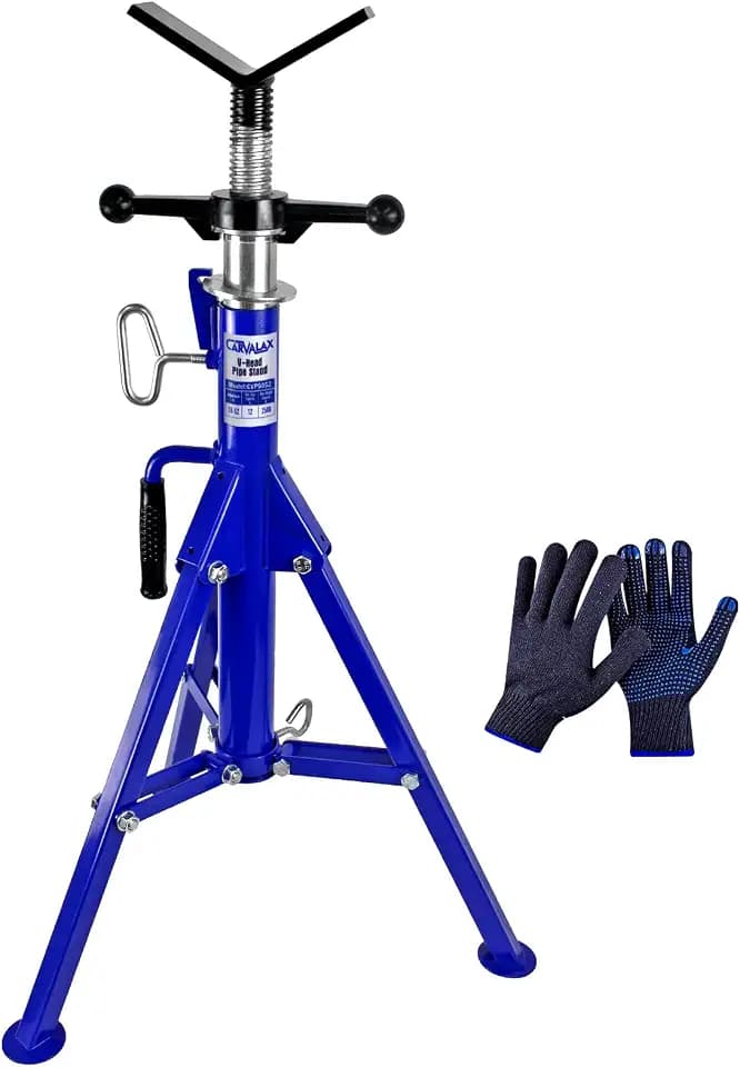 CARVALAX V-Head Pipe Jack Stands, Adjustable Pipe Stand for Welding