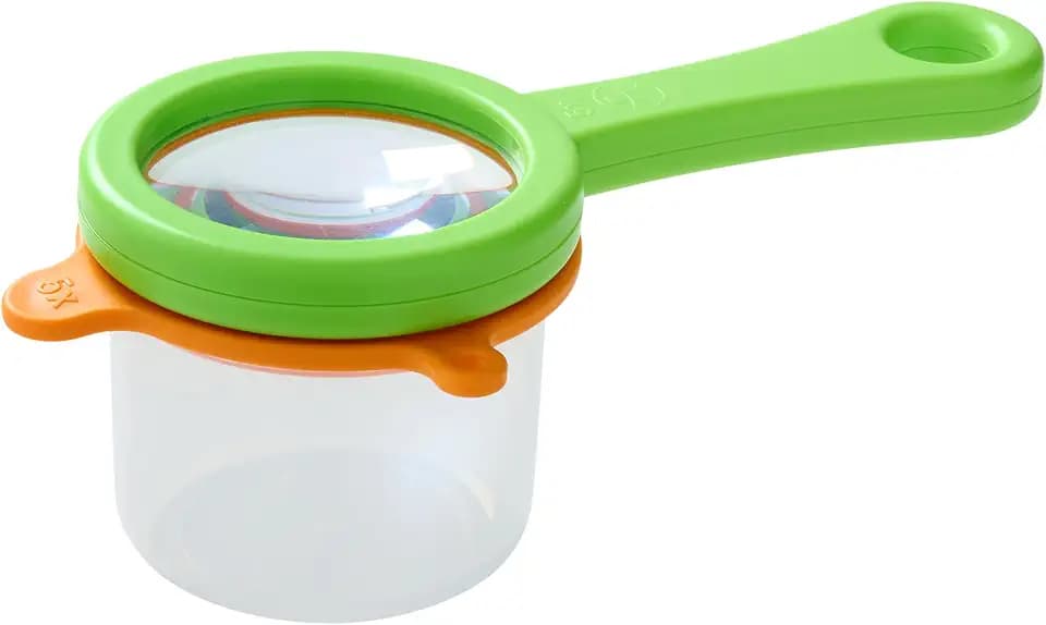HABA Terra Kids Becherlupe 3 in 1 – Lupenset & Kinderlupe für Outdoor & Garten – Becherlupe zum Insekten beobachten & Forschen – Insektenglas mit 5-10x Vergrößerung