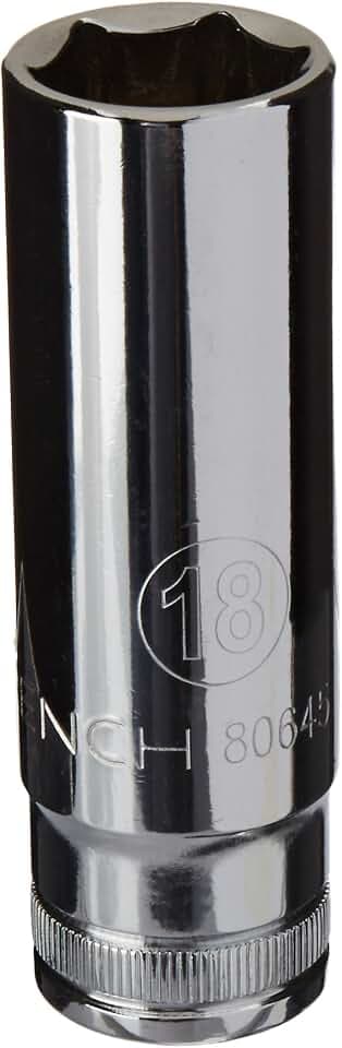 GEARWRENCH 1/2" Drive 6 Point Deep Metric Socket 18mm - 80645