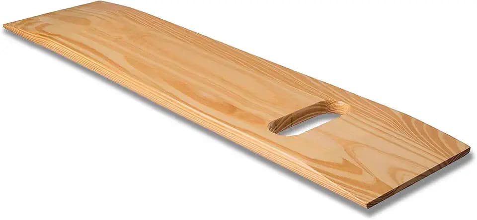 DMI Transfer Board and Slide Board made of Heavy-Duty Wood for Patient, Senior and Handicap Move Assist and Slide Transfers, Holds up to 440 Pounds, 1 Cut out Handle, 30 x 8 x .75
