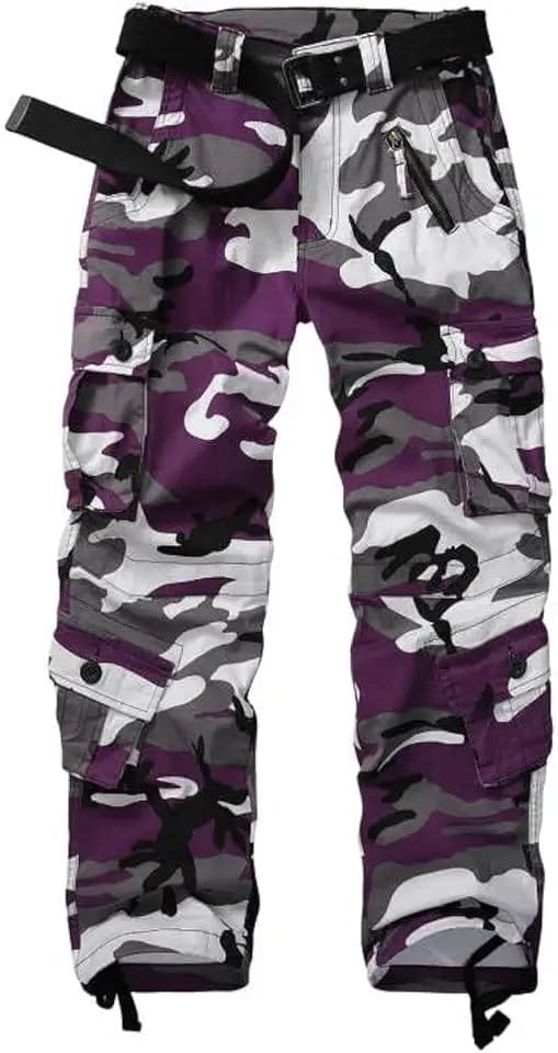 Women's Cotton Casual Military Army Cargo Combat Work Pants with 8 Pocket