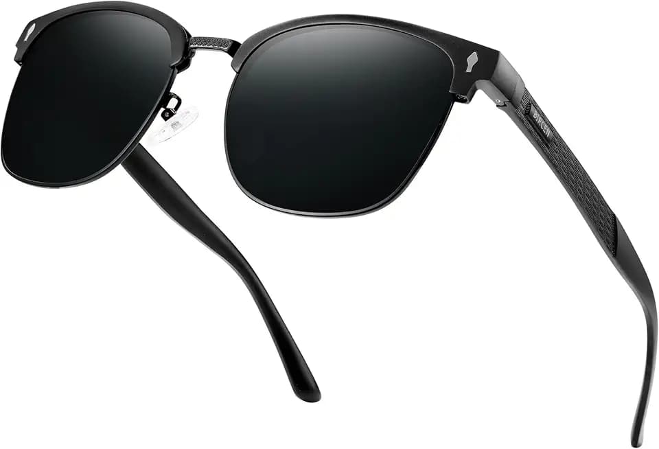 BIRCEN Mens Polarized Sunglasses for Driving: Metal Glasses UV Protection