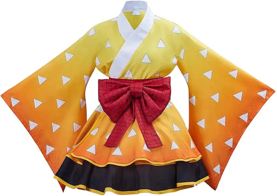 Anime Kimono Cosplay Costume Japanese Lolita Kimono Maid Dress Outfit for Women Adult