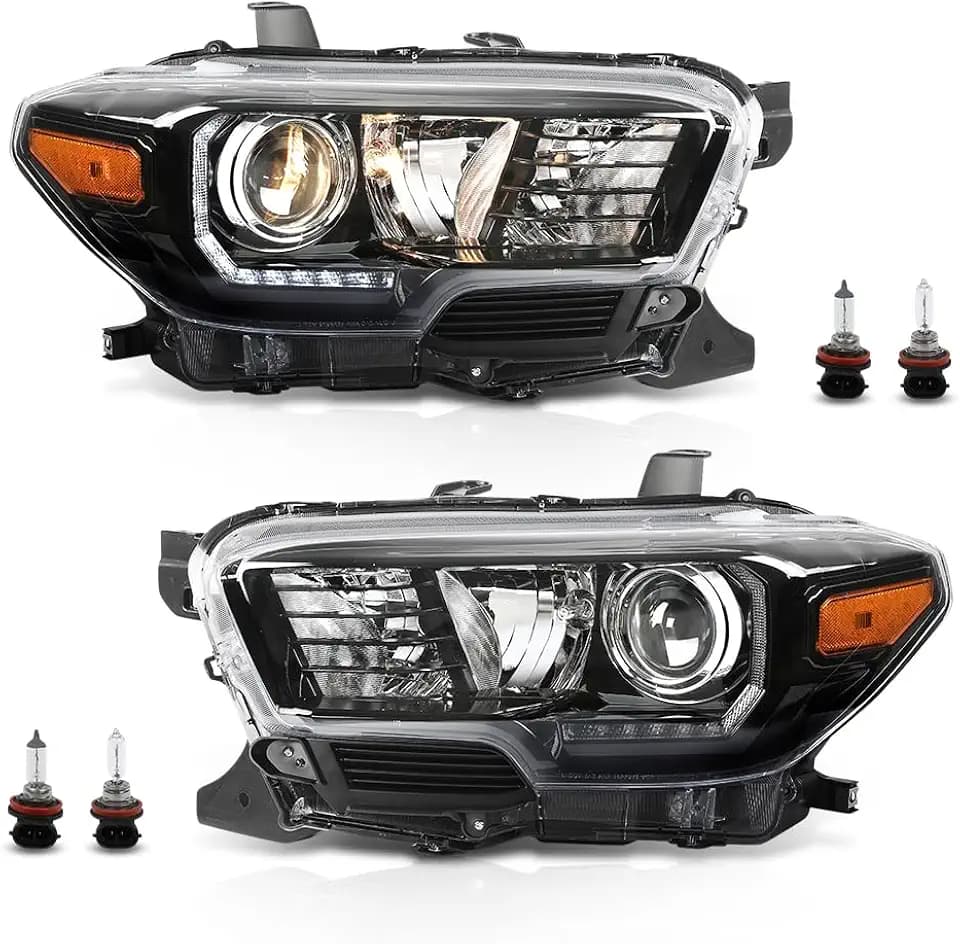PIT66 LED DRL Front Headlights Assembly Fit 2016-2022 Toyota Tacoma