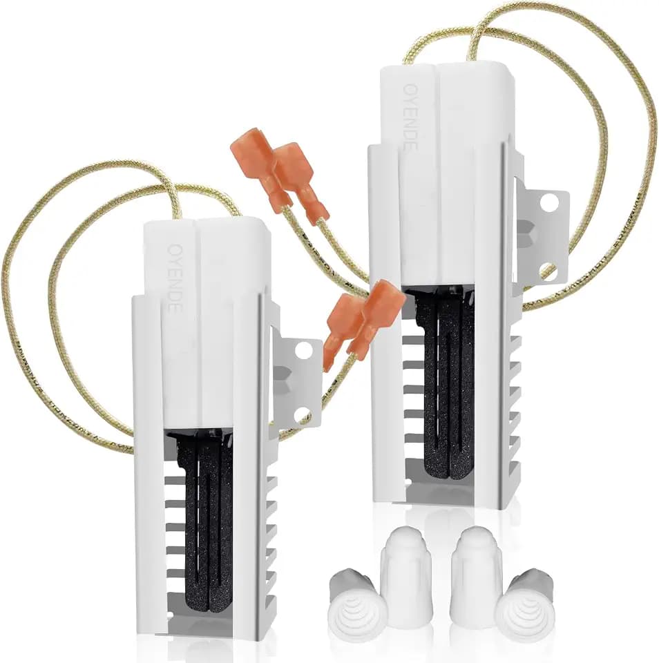 2 Pack PB040001 Gas Range Oven Igniter, Oven Igniter for Gas Stove for Viking Range Oven Igniter, Replace AP5315579 065650-000 SGR4001 792263, with 4 Ceramic Nuts.