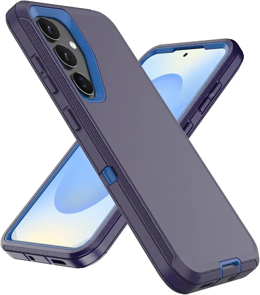 for Samsung Galaxy S24 Case / S25 Case - Shockproof (Military Grade Drop Protection) Non-Slip,with Port Protection Heavy Duty Protective Phone Case (Dark Blue)