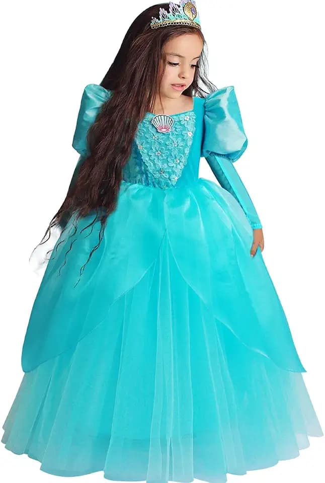TYHTYM Girls Princess Costume Dress Up Set Halloween Birthday Party