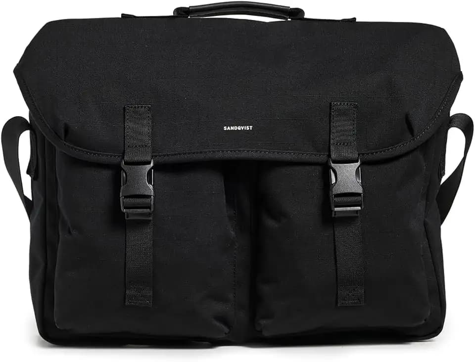 Sandqvist Men's Everyday Messenger Bag, Black, one_size