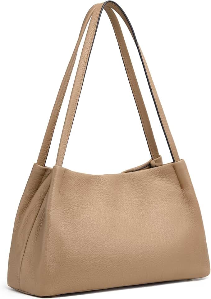 Kattee Genuine Leather Purse and Handbag for Women, Soft Hobo Bag