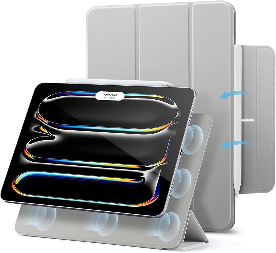 ESR für iPad Pro 11 Zoll Hülle M5/M4 (2025/2024), Rebound Serie, Grau