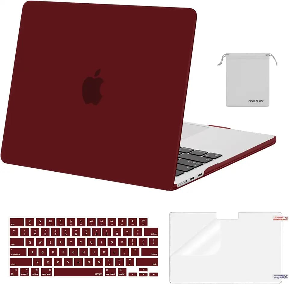 MOSISO Compatible with MacBook Air 13 inch Case M5 2026 M4 M3 M2 2025-2022