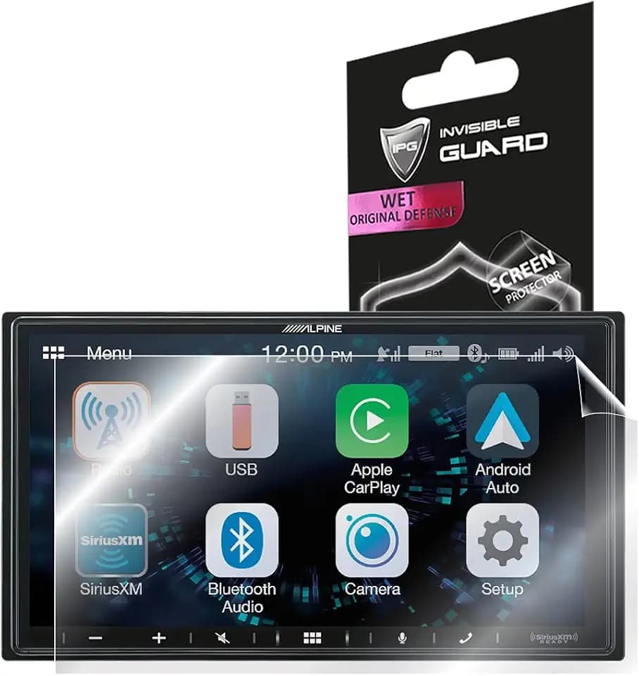 IPG For Alpine iLX-W650 7" Mech-Less Receiver Screen Protector Invisible Ultra HD Clear Film Anti Scratch Skin Guard - Smooth/Self-Healing/Bubble -Free for iLX-W650