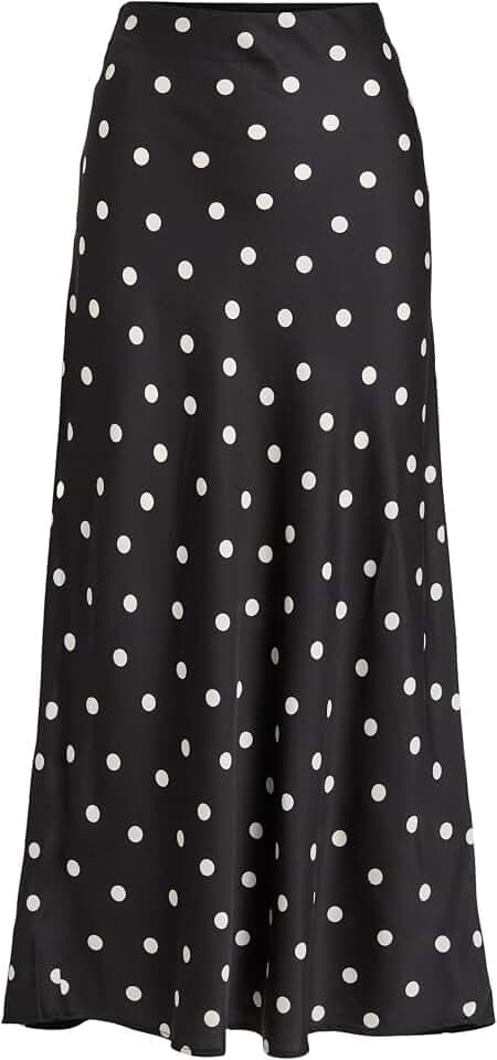 Vila Female Damen High Waist Midirock, eleganter Rock in Midi-Länge VIELLETTE High Waist