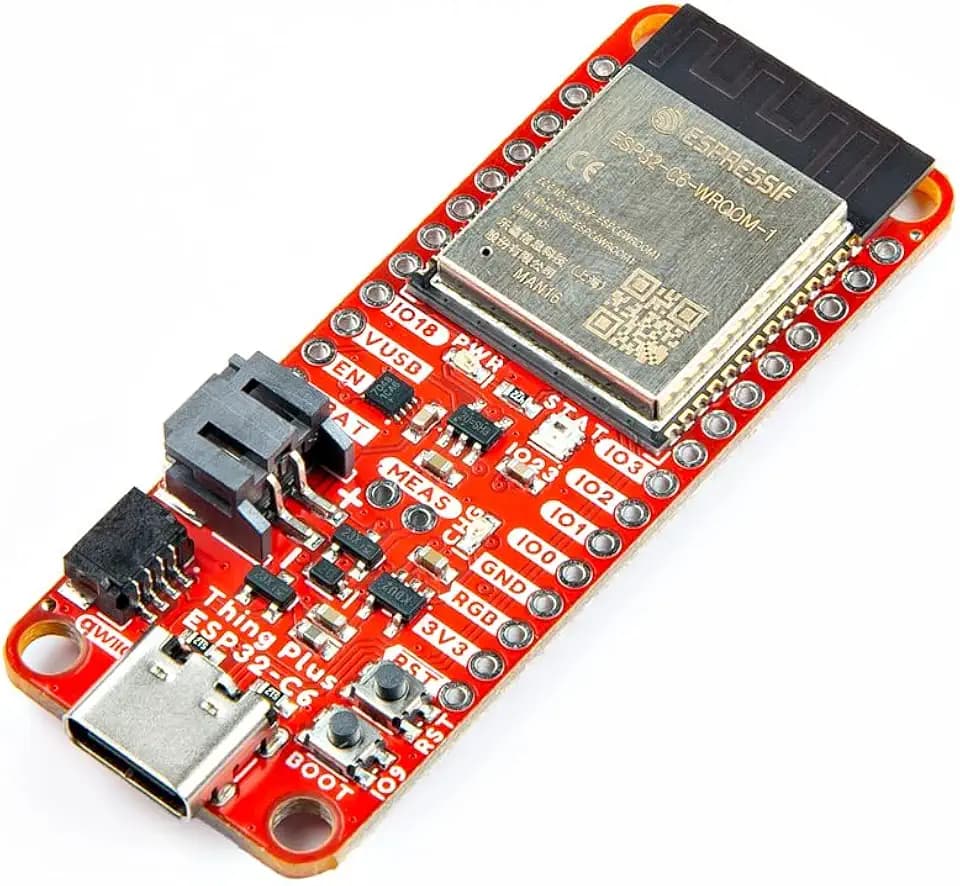 SparkFun Thing Plus - ESP32-C6, ESP32-C6 WROOM-1-N16 Module with Wireless Capabilities and a Single core Microprocessor, USB-C and SD, Dimensions: 2.55" x 0.9"