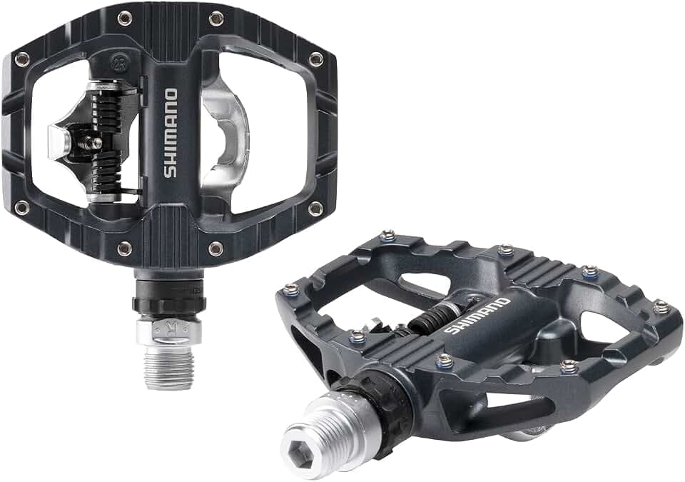 Shimano PD-EH500, SPD-Fahrradpedale, Klampen-Set inklusive, Mountainbike, zweiseitige Plattform, Metall