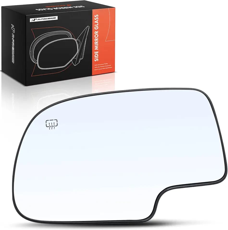 A-Premium Left Driver Side Heated Mirror Glass with Backing Plate