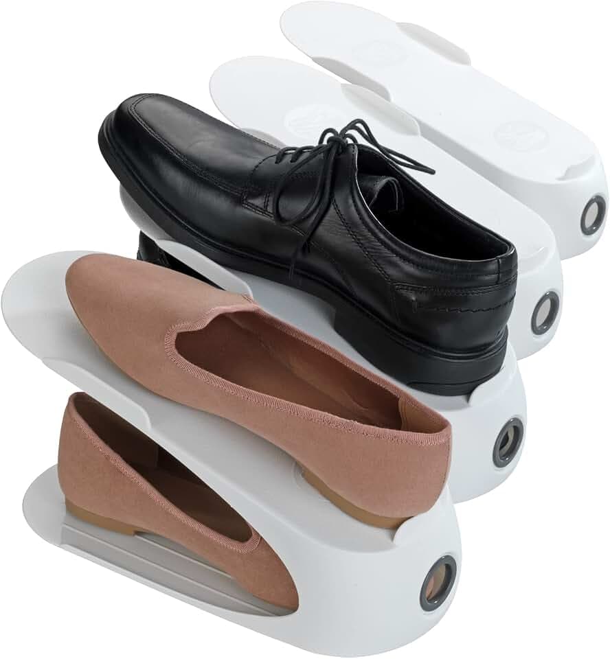 WENKO Schuhhalter Weiß 4er Set Multicolor 15 x 29 x 11.5 cm
