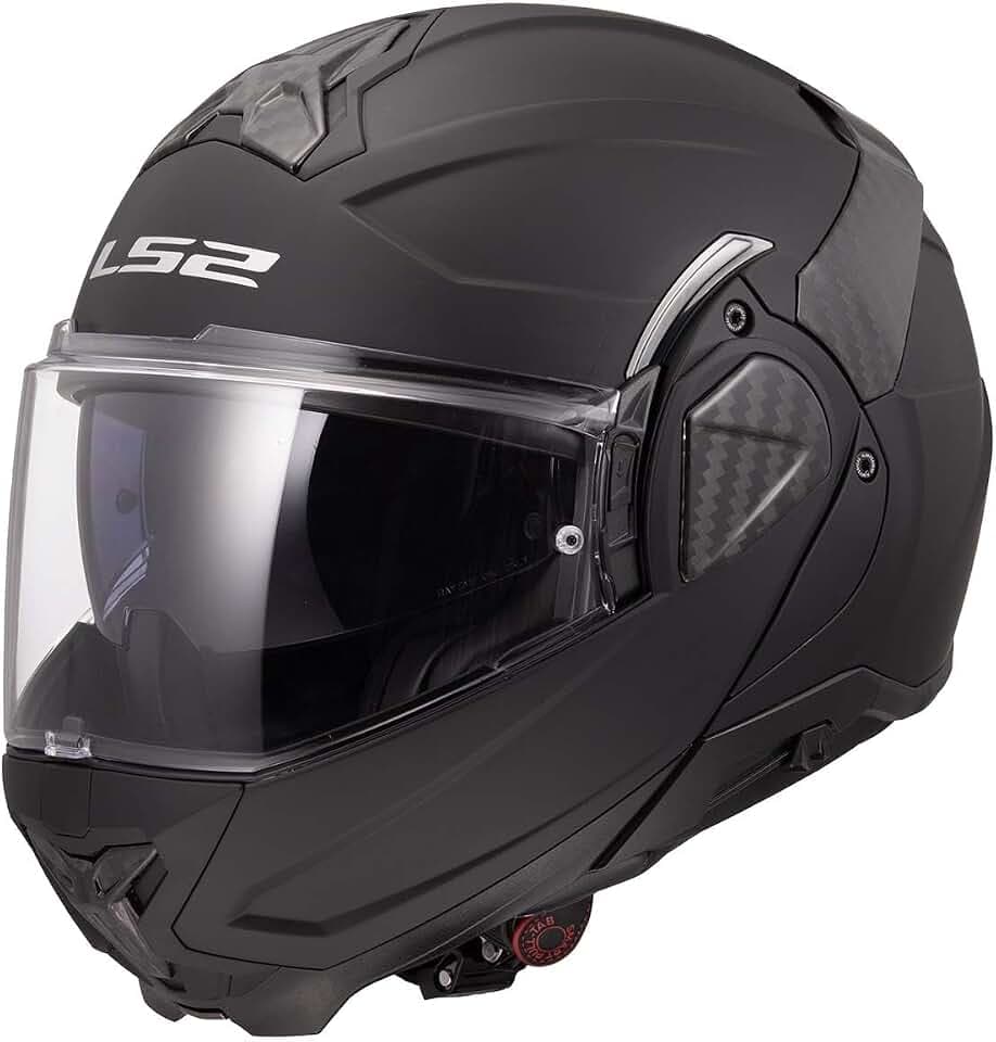 LS2 Helmets Advant II Modular Motorcycle Helmet W/SunShield (Matte Black - Medium)