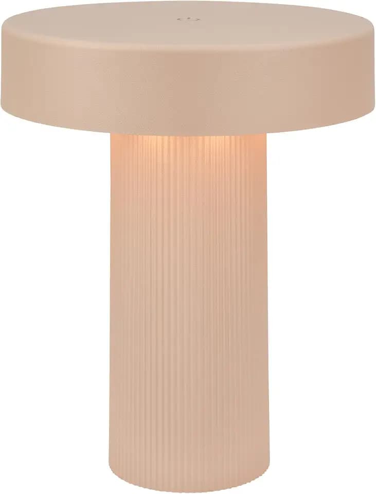BRILONER - LED Tischlampe kabellos IP44 mit Touch, dimmbar, warmweißes Licht, Akku Tischleuchte, Nachttischlampe, Leselampe, LED Lampe, Outdoor, Touchlampe, Tischlampe Akku, 16 x 20 cm, Beige