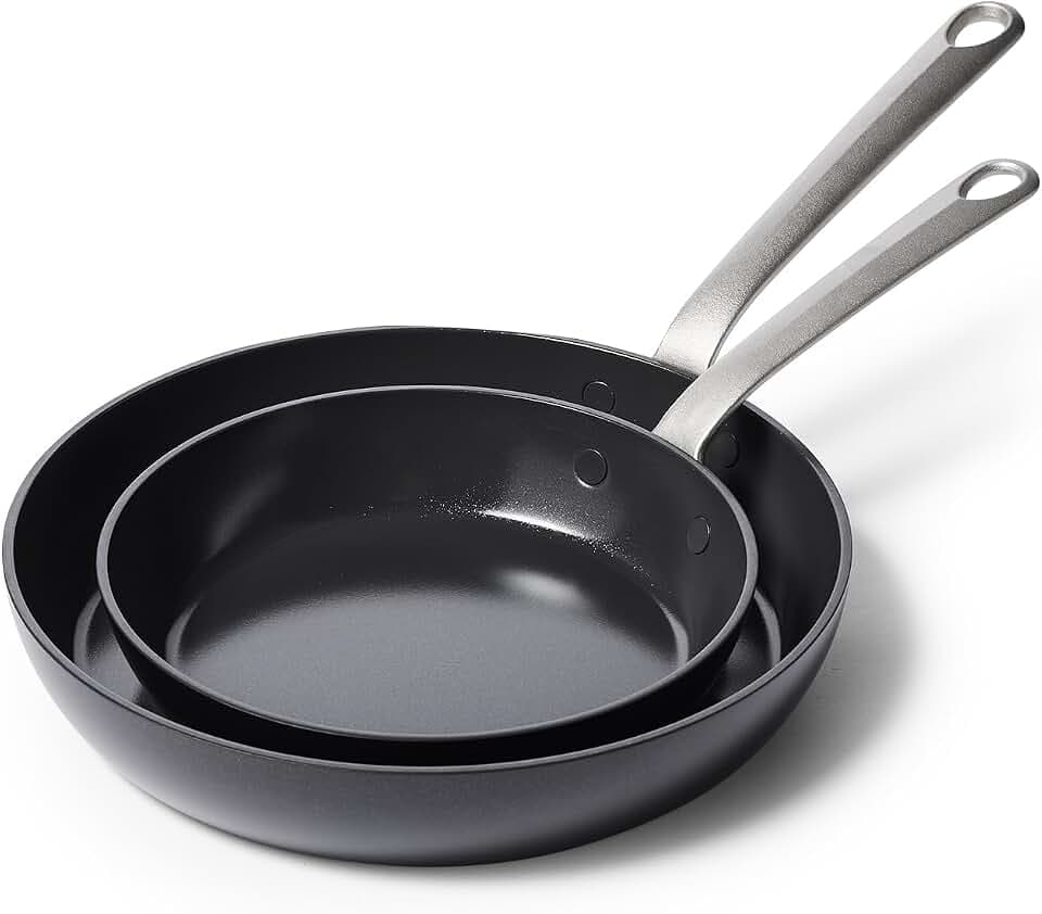 GreenPan Craft Noire 8” and 10” PFAS-Free Ceramic Nonstick Skillet Set