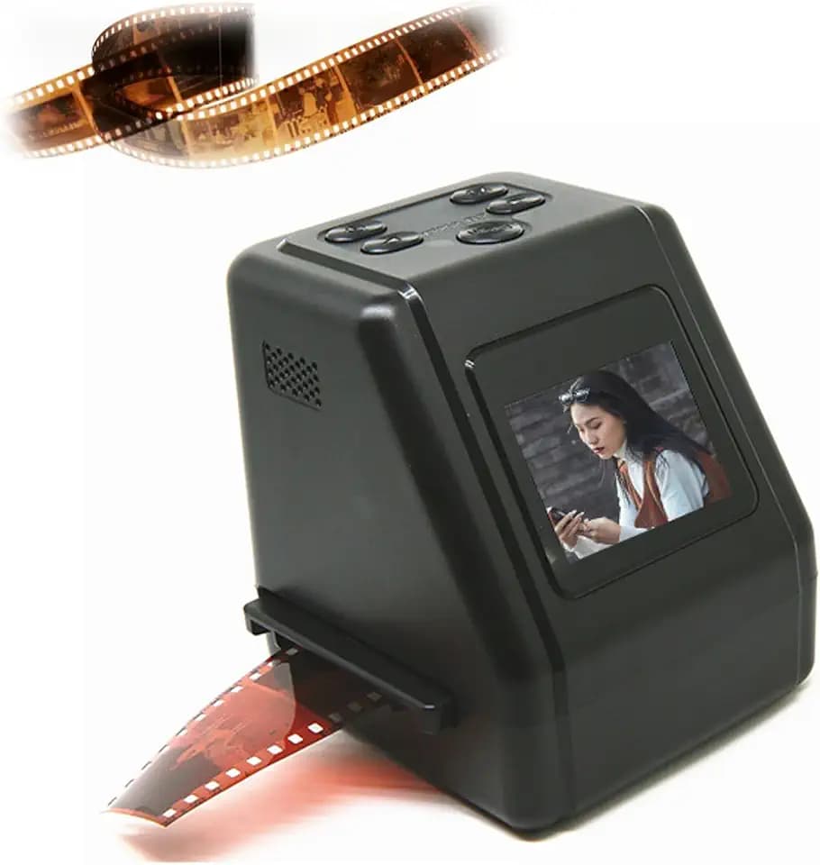 LenTLy Negativscanner, Kompakter Diascanner, Einfache Bedienung, 2-Zoll-Bildschirm für Schwarzweiß-Negative