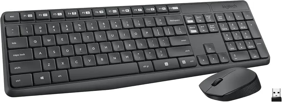 Logitech MK235 Full Size Wireless Keyboard and Mouse Combo