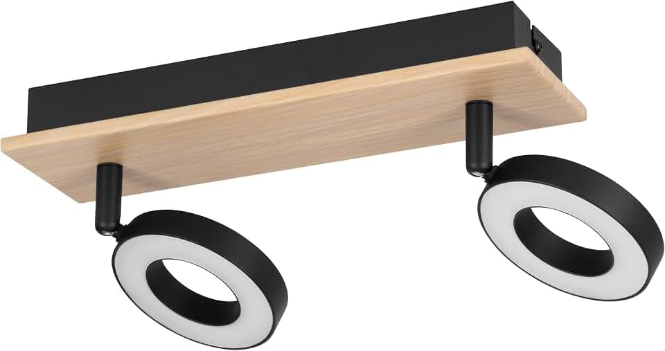 EGLO LED Deckenlampe Rielves, Deckenleuchte mit 2 Spots