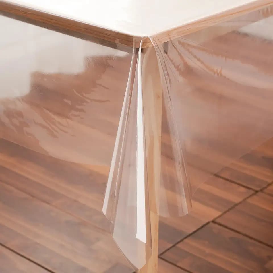 Clear Plastic Tablecloth Protector 70x108 inch Waterproof Oilproof Stain Resistant Wipeable Table Cover for Dining Tables