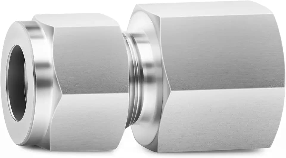 ChillWaves 304 Stainless Steel Compression Tube Fitting, 1" OD x 1" NPT Female Compression Union Connector(1-PACK)