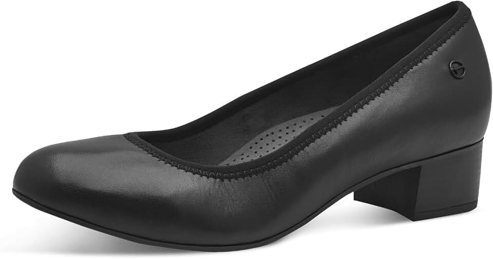 Tamaris Comfort Damen Pumps aus Leder Kleiner Absatz
