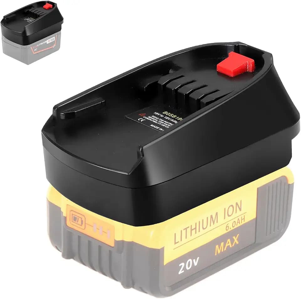 EID Batterieadapter passend für Dewalt 18 V Akku und funktioniert für Bosch Home and Garden schnurloses Werkzeug, auch passend für Milwaukee M18 18 V Batteriekonverter für Bosch Power for All Tool