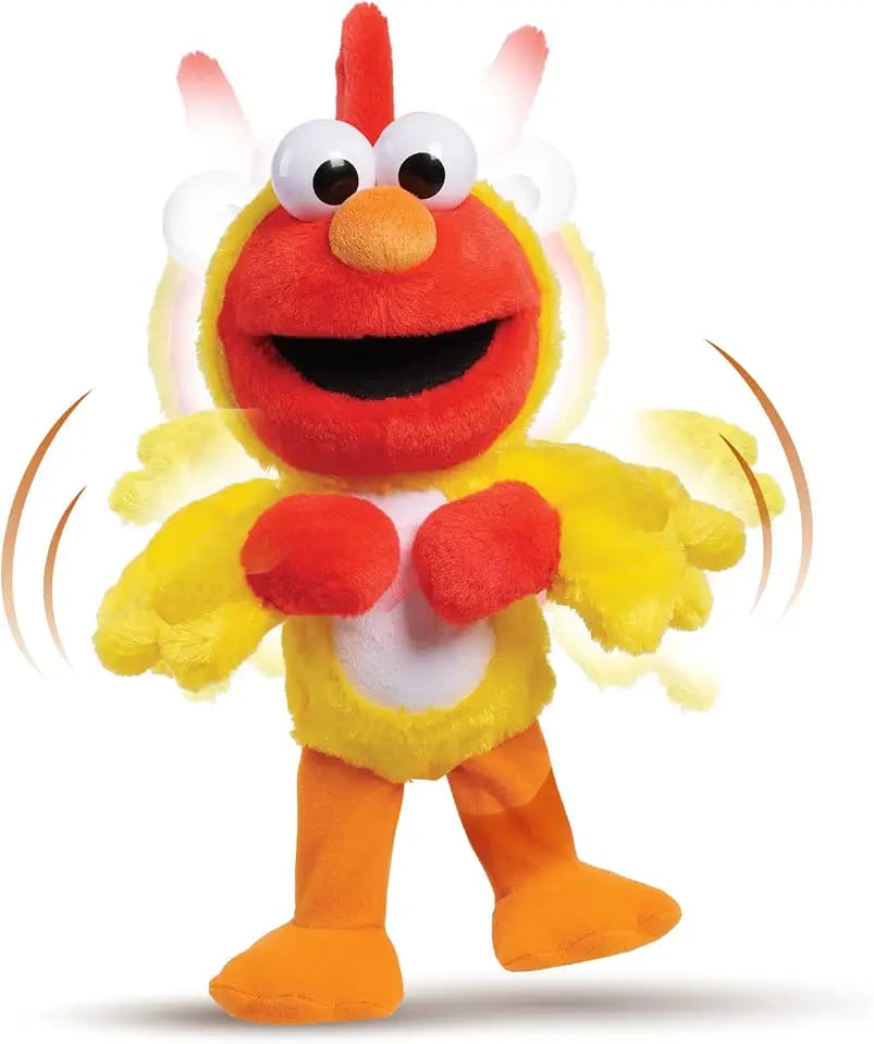 Sesame Street Chicken Dance Elmo Feature 13 Inch Plush, Dancing Plush, Stuffed Animal, Kids Toys for Ages 18 Month by Just Play