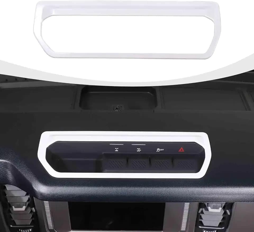 RAZPOY Differential Control Panel Trim Cover Compatible with 2021-2026 Ford Bronco Interior Accessories White