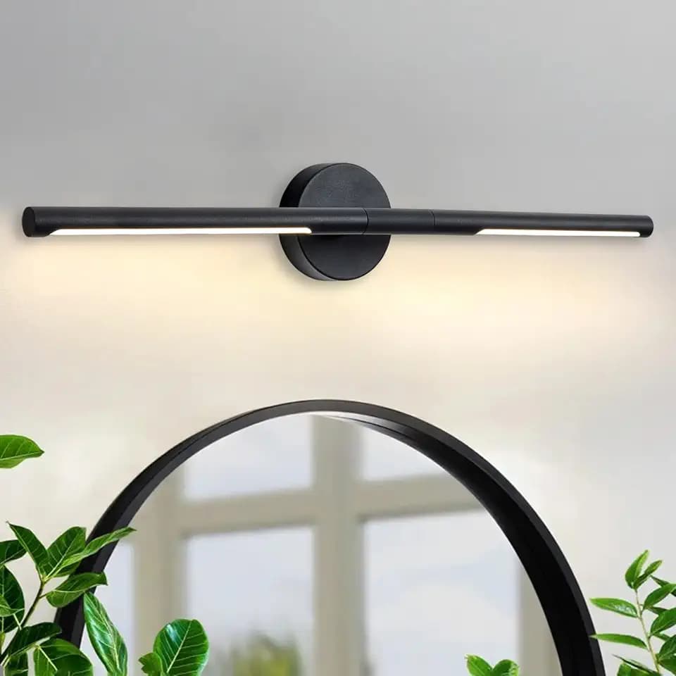 Matte Black Bathroom Light Fixtures Over Mirror 30 Inch, 20W 360° Rotatable Dimmable 4000K Led Vanity Light Bar, Modern Bathroom Vanity Lights Above Mirror