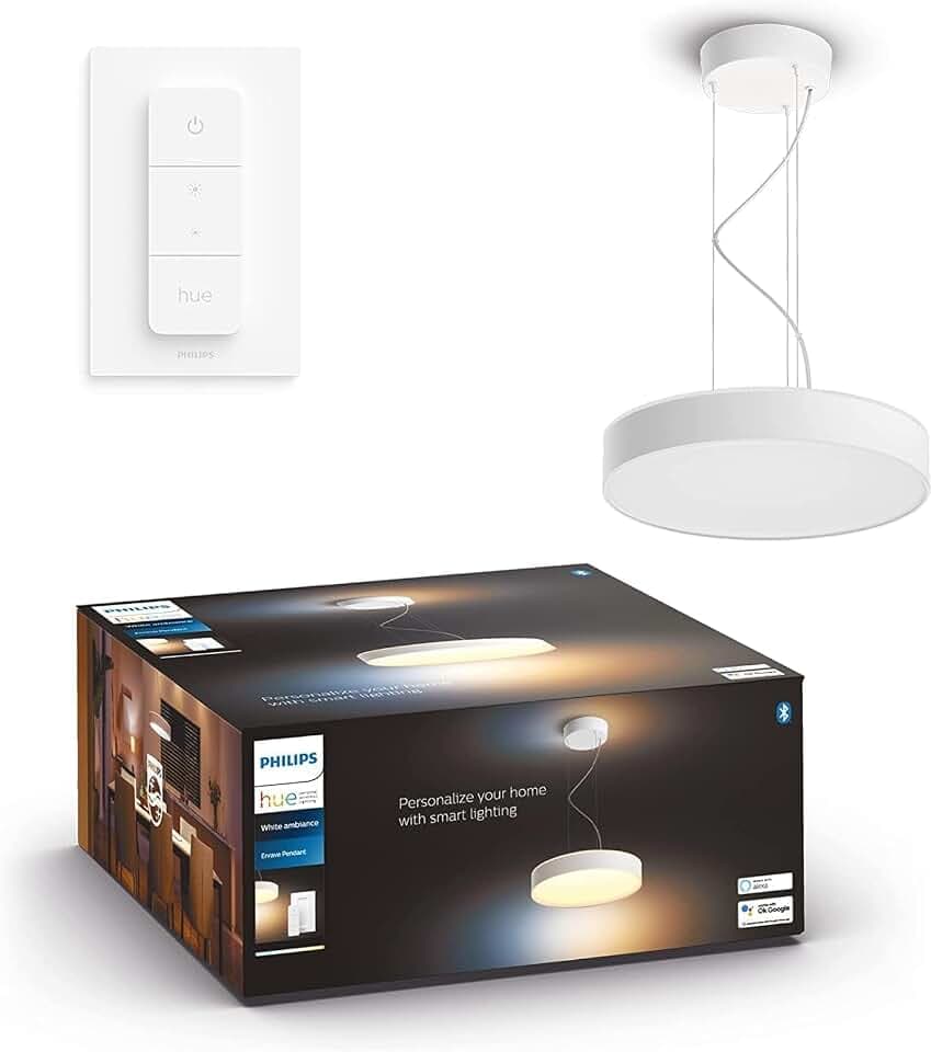 Philips Hue Enrave Pendelleuchte inkl. Dimmschalter, Weiß