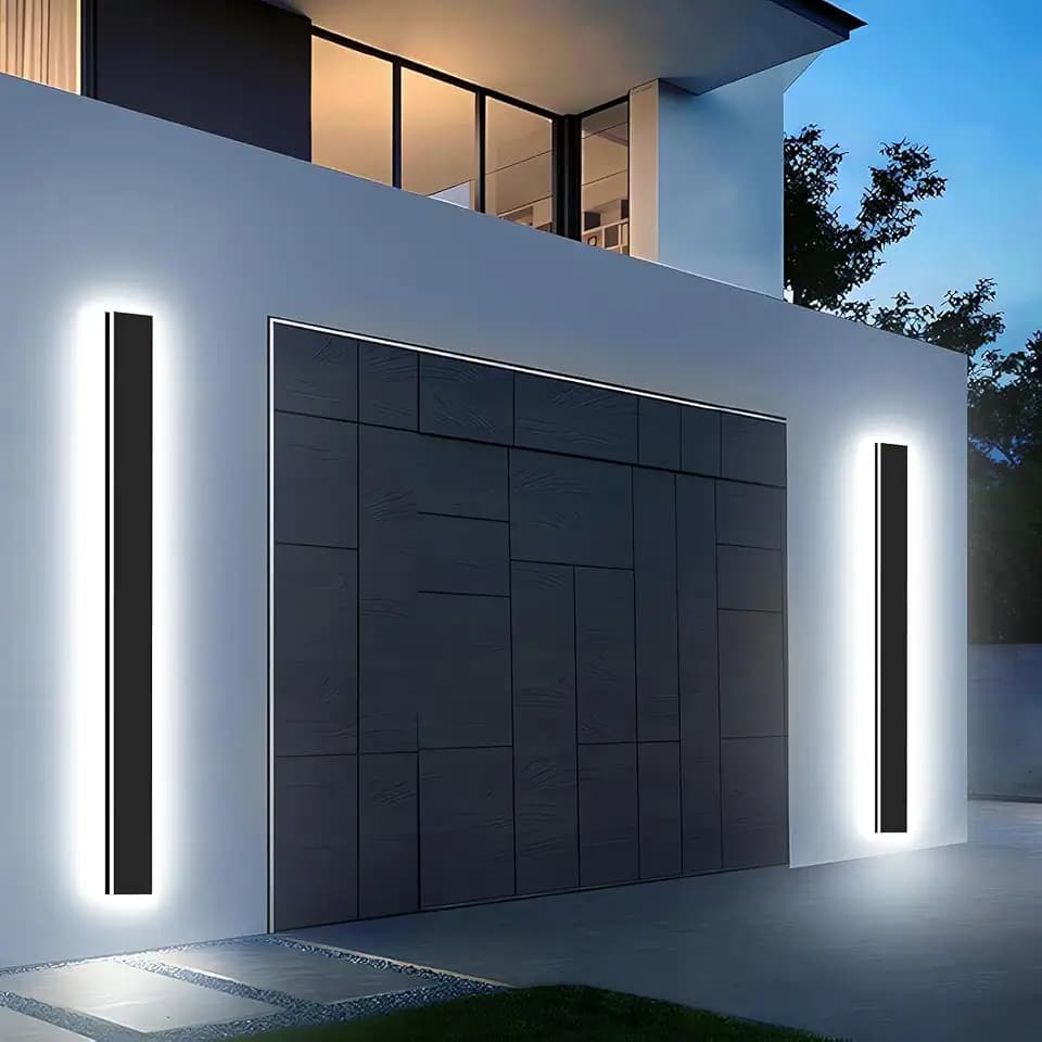 Modern Outdoor Wall Light 2pack 39in, 4.33in Width, Dimmable LED