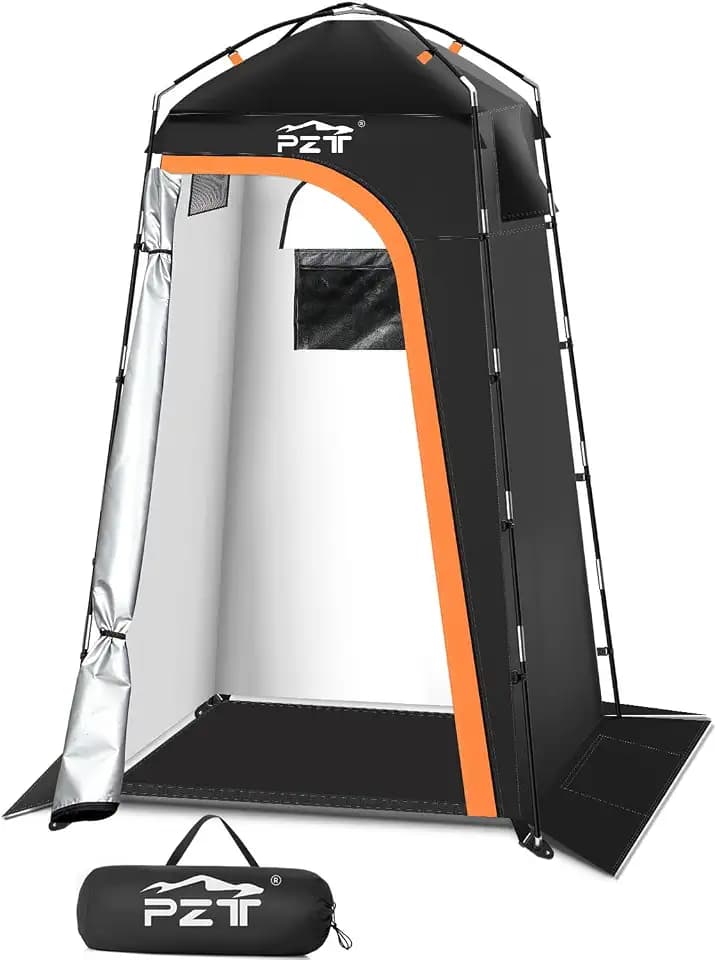 Large Shower Tent, Portable Privacy Tent with Mesh Floor & Carrying Bag