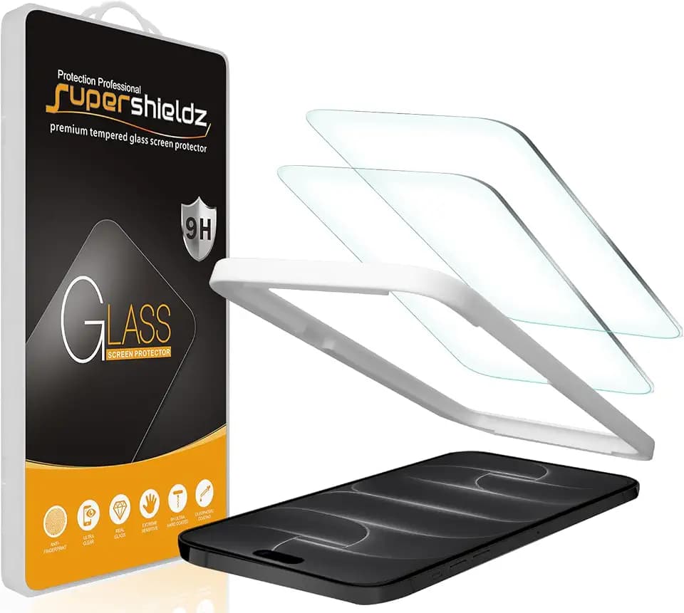 Supershieldz (2 Pack) Designed for iPhone 18 Pro Max / 17 Pro Max (6.9 inch) Tempered Glass Screen Protector with (Easy Installation Tray) Anti Scratch, Bubble Free