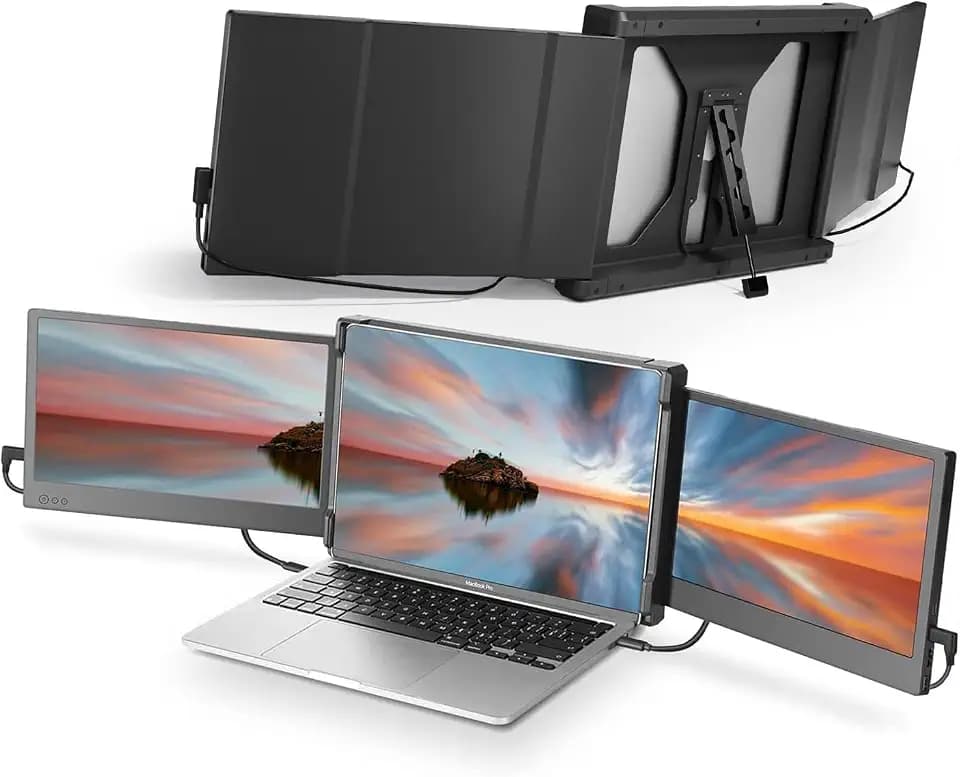 Teamgee Triple Laptop Screen Extender, USB-C HDMI Plug and Play Portable Monitor