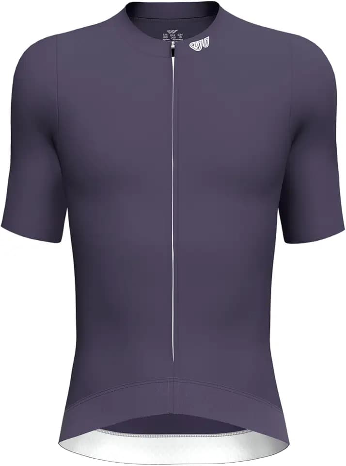 Wulibike Herren Radtrikot Kurzarm (Slim Fit), Atmungsaktives Rennrad Trikot im Durchgehendem Reißverschluss für schlanke Fahrer – Sommer Eng anliegendes Fahrradtrikot (Fällt Kleiner aus)