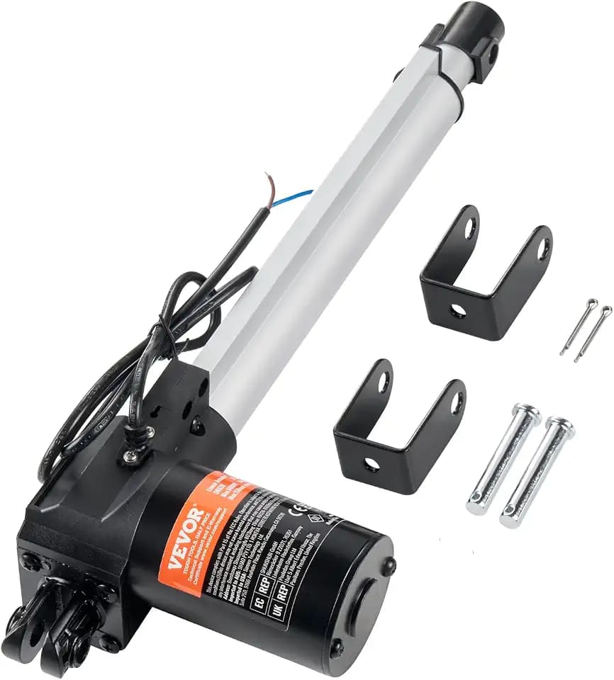 VEVOR 6000N Linear Actuator DC 12V Linearantrieb IP44 Elektrischer Linearmotor 250mm Hublänge Geräuschpegel ≤ 50dB Elektrische Türöffner 5 mm/s Fahrgeschwindigkeit Lineartechnik Verstellantrieb