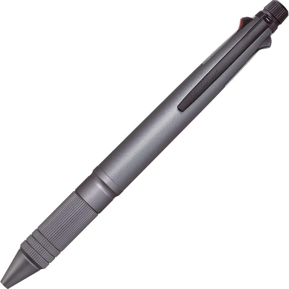 uni Jetstream 4&1 Metal Edition, 0.5mm Ballpoint Pen (Black, Red, Blue, Green) and 0.5mm Mechanical Pencil, Gun Metallic (MSXE52000A05.43)