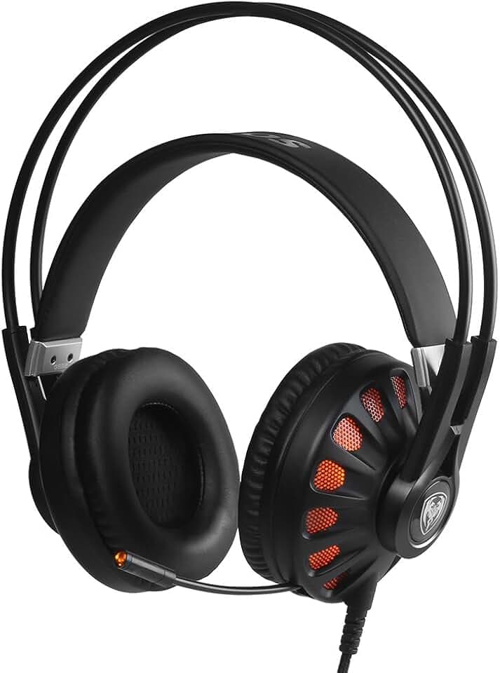Somic G932 USB-Gaming-Headset (7.1, Virtual Surround-Sound, Over-Ear-Kopfhörer, mit LED-Beleuchtung und einziehbarem Mikrofon)