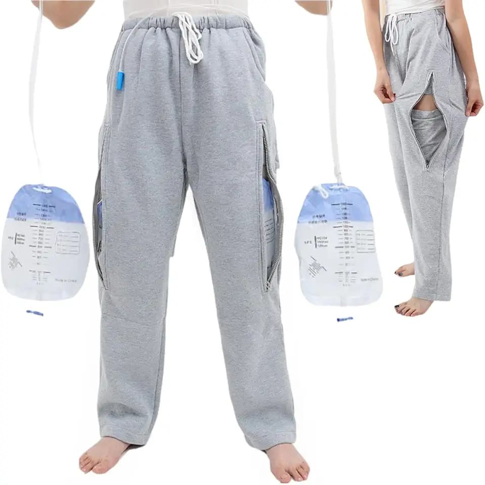 Catheter Leg Bag Pants, Urine Bag Holder Pants for Men/Women
